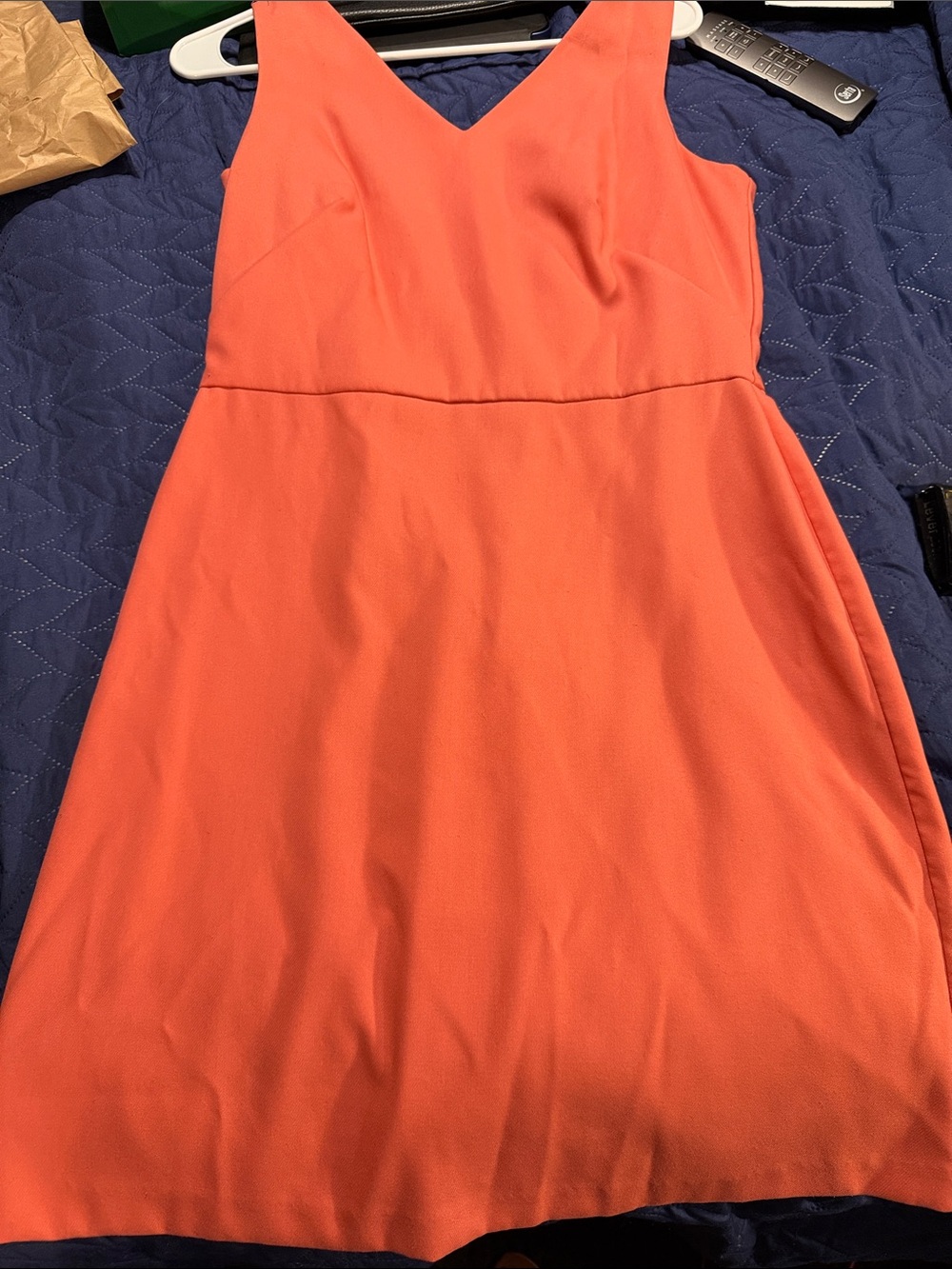 LOFT Coral-Peach Sleeveless Dress